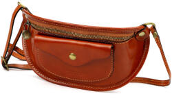 Florence 79 konyak női bőr oldaltáska, crossbody 21 x 11 x 7 cm (62329)