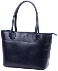 Florence 12 sötétkék női bőr válltáska, shopper 40 x 27 x 16 cm (61591)