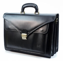  Maxmoda Giorgio tripla rekeszes V fedeles férfi olasz bőr aktatáska 40 x 29 cm (MM-1315-VF)