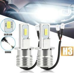  H3 LED fényszóró izzó szett 3570 LED 7.5W 6000K 12V (14198) (14198)