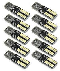  T10 LED izzó 4014 24 SMD fehér CANBUS 12V, 10 db (19032) (19032)