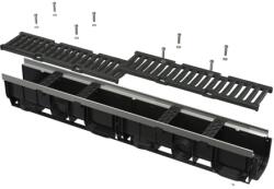 ALCA Rigola De Exterior De 100 Mm Cu Rama Metalica Si Gratar Din Fonta, Clasa C250 (avz103-r202)