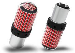  1157 LED izzó 144 SMD 21/5W piros CANBUS 12/48V, 2 db (22292) (22292)