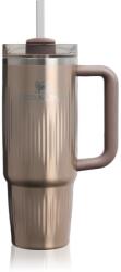Stanley Quencher H2. O FlowState Fluted Tumbler pahar din oțel inoxidabil cu pai medium Pale Gold Shine 890 ml