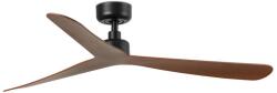 Faro Barcelona FARO 34197WT - Ventilator de tavan ROCKER M, Ø 132 cm, maro/negru, Wi-Fi (Tuya) + telecomandă (FA34197WT)