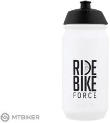 FORCE Ride kerékpáros kulacs, 0, 5 l, átlátszó/fekete
