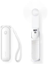 JisuLife Handheld Fan Life8 Mini Hordozható USB Ventilátor 2000mAh Power Bankkal és Zseblámpával - Fehér