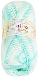 BELLATEX Baby Best Batik 100 g - 6659 fehér, menta (13851)
