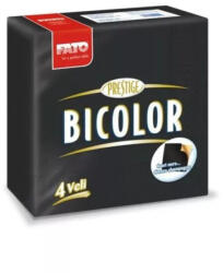 FATO Prestige Bicolor szalvéta Fekete/Pezsgő - 4 rétegű, 40x40cm, 50 lap (87268005)