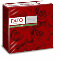 FATO Airlaid mintás szalvéta Rosa Red - 1 rétegű, 40x40cm, 50 lap (88402001)