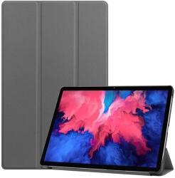 Gigapack tabletvédő álló, bőr hatású, aktív flip, oldalra nyíló, trifold, asztali tartó, sötétszürke, kompatibilis: Lenovo Tab P11 Plus, TB-J616F, / Tab P11 5G, TB-J607Z, / Tab P11, TB-J606F