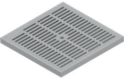 Vodaland Grătar polipropilenă VODALAND A15 300x300 mm gri (3380-G)