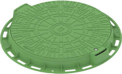 Vodaland Capac rotund VODALAND din polipropilenă PL600 A15 Ø 800 mm 80 mm verde (35288-22)