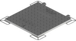 Vodaland Capac fontă cu ramă VODALAND Urban Ø 560 mm 665x665x30 mm B 125 (SBSH40560F)