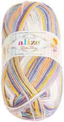 BELLATEX Baby Best Batik 100 g - 8104 fehér, sárga, lila, kék (13857)