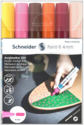 Schneider Marker cu vopsea acrilică Paint-It 320 4 mm Schneider 6 buc/set3 (PMK024)