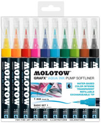 MOLOTOW Aqua Ink Pump Softliner Basic-Set 1 10 (MLW122) - roua - 289,00 RON