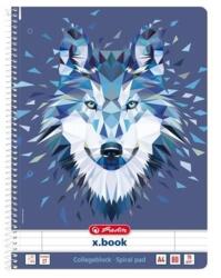 Herlitz Wild Animals A4 80 lapos vonalas spirálfüzet 50027798 (50027798)