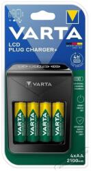 VARTA LCD Plug Charger+ Töltő + 4x AA 56706 2100 mAh