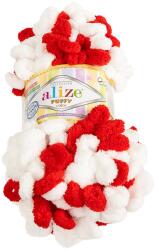 BELLATEX Puffy Color 100 g - 6574 fehér, piros (13871)