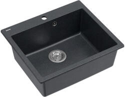 Quadron MORGAN 110, 570 x 500 mm black diamond fekete színű gránit mosogatótálca