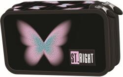 ST.RIGHT Penar cu accesorii St. Right Pastel Butterfly - 2 fermoare (5903235697029) Penar