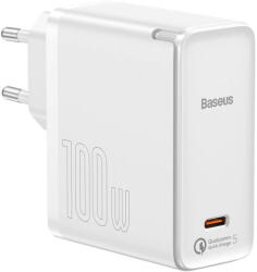 Baseus GaN 2 Fast Charger 1C 100W (TZCCGAN-L02) - захранване за ел. мрежа за лаптопи, смартфони и таблети с USB-C изход и технология за бързо зареждане и USB-C кабел (бя