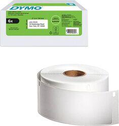 DYMO Set 6 x Etichete originale adrese retur LabelWriter 25 x 54 mm albe Dymo LW 11352 2177563 2177564 S0722520 (2177564)