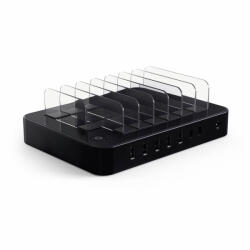 Satechi Multi Dock 7 Port USB-C Station - док станция с 5xUSB и 2xUSB-C гнезда за зареждане за таблети и смартфони (черен)