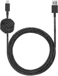 Native Union Night Cable Lightning - здрав плетен кабел за устройства с Lightning порт (черен) (3 метра)