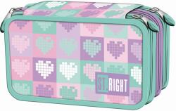 ST.RIGHT Penar cu instrumente de scris St. Right Candy Hearts - 3 fermoare (5903235696978) Penar