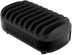 ORICO Charging Station 10 x USB 120W - док станция с 10xUSB и гнезда за зареждане таблети и смартфони (черен)