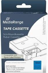 MediaRange Benzile etichete Mediarange 12mm 7m adeziv laminat permanent negru pe albastru (mrdy45016)