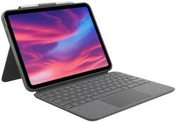 Logitech Combo Touch UK - безжична клавиатура с тракпад и отделящ се кейс с поставка за iPad 10 (2022) (сив)