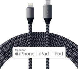 Satechi USB-C to Lightning Cable - сертифициран (MFI) USB-C към Lightning кабел за Apple устройства с Lightning  орт (180 см) (сив)