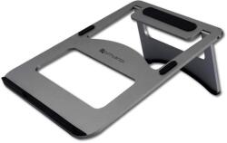 4smarts Aluminum Stand - преносима алуминиева поставка за MacBook и лаптопи (тъмносив)