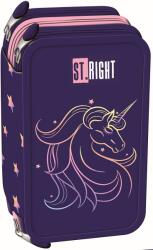 ST.RIGHT Penar cu accesorii St. Right Unicorn Glow - 3 fermoare (5903235300936) Penar