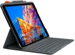 Logitech Slim Kayboard Folio - безжична клавиатура, кейс и поставка за iPad Air 3 (2019) (тъмносив)