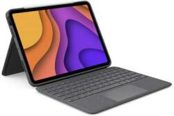 Logitech Folio Touch - безжична клавиатура и тракпад, с кейс и поставка за iPad Air 4 (тъмносив)
