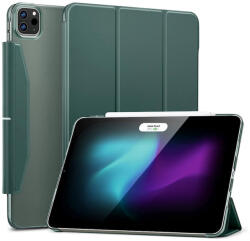ESR Ascend Trifold Case - полиуретанов калъф с поставка и отделение за Apple Pencil Pro за iPad Pro 11 (2024) (зелен)