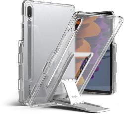 Ringke Fusion Combo Case - удароустойчив хибриден кейс и сгъавема поставка за Samsung Galaxy Tab S7 (прозрачен)