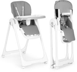 ECOTOYS Etetőszék, ECOTOYS HA-013, sötétszürke, összecsukható, állítható, levehető dupla tálcával, 5 pontos biztonsági öv, 4 kerekes láb, teherbírás: 20 kg (TF3248)