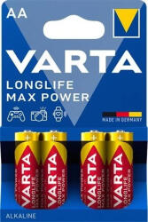VARTA Longlife Max Power AA elem 4 db (LR6MAXTECHAA4BL)