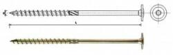 Uncanny Brand Wood liner with torx collar galvanized yellow 6*120mm t30