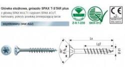 SPAX Wood insert galvanized white (200) txtg 4.0*40mm wirox mini