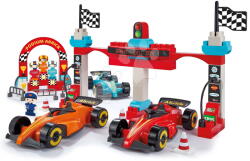 Ecoiffier Építőjáték Futamok Formula 1 Grand Prix Abrick Écoiffier 3 kisautóval és 4 figurával 18 hó-tól (ECO2976)