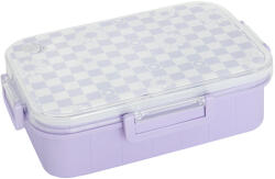 Kayokki Kayokki, cutie de pranz compartimentata, 23x7x17 cm, 1200 ml, carouri, alb-violet