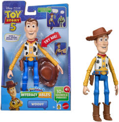 Toy Story 5, Woody, figurina vorbitoare interactiva, scara 18 cm Figurina