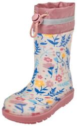 Playshoes cizme pentru fata cu flori ecru (14C4FA)