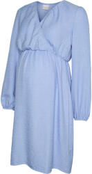 Mamalicious Rochie gravide cu mânecă lungă, de alăptare, bleu albastru (14C4F7)